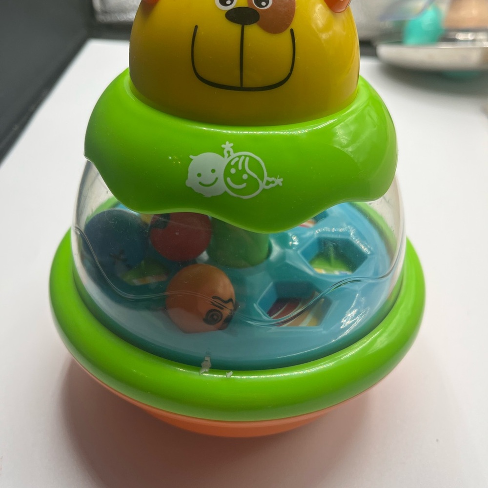 Colorful Kids pop & spin Toy with Bear Design